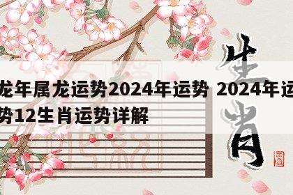 2024年十二生肖表：龙年运势解析与设计赏析